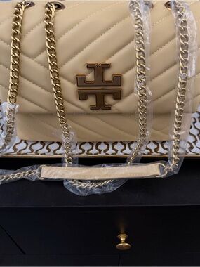 yellow Quilted Chain Shoulder Bag